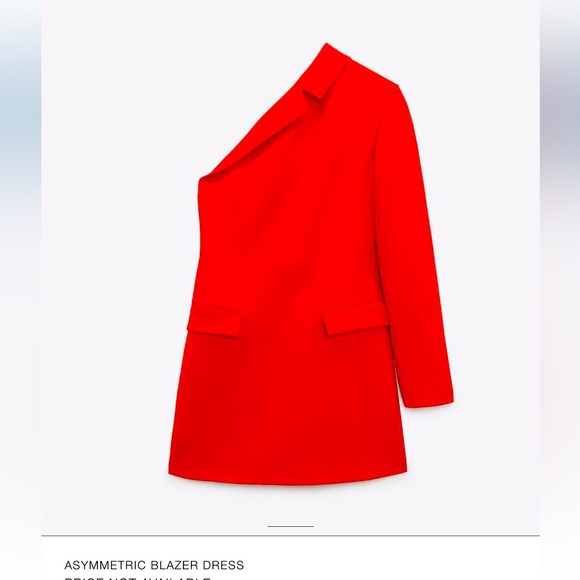 Zara, Red Asymmetric, XS - Picture 2 of 6